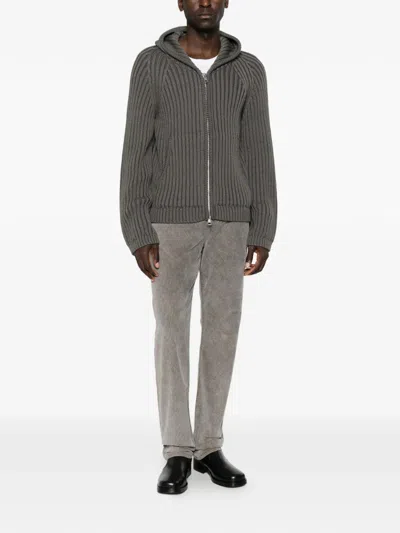 7 For All Mankind Faded Straight-leg Jeans In Gray