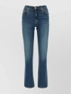 7 For All Mankind Faded Wash Denim Trousers With Belt Loops
