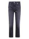 7 For All Mankind Modern Dojo Flared High-waisted Trousers In Blue