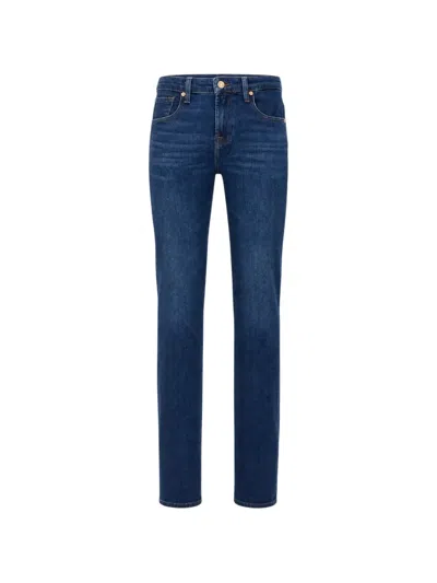 7 For All Mankind Slim Illusion Kimmie Straight Leg In Love Story In Blue