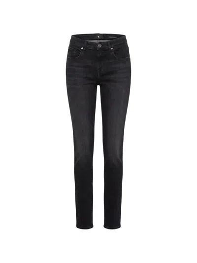 7 For All Mankind Faded-effect Button-fastening Jeans In Multi