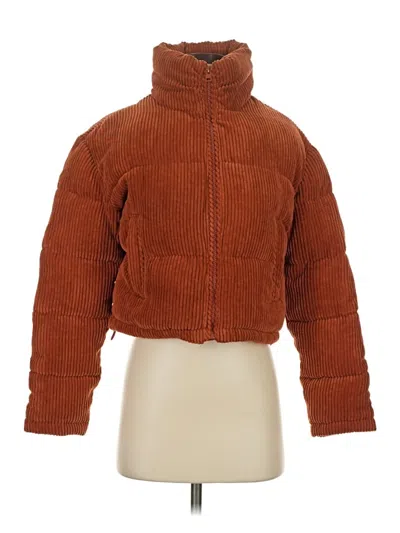 Pre-owned 7 For All Mankind Faux Fur Jacket In Brown