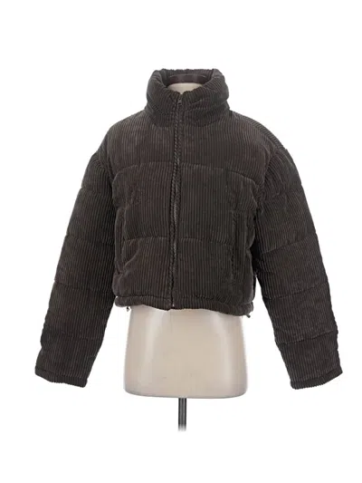 Pre-owned 7 For All Mankind Faux Fur Jacket In Brown