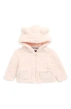 7 For All Mankind Babies'  Faux Shearling Bear Jacket In Pink
