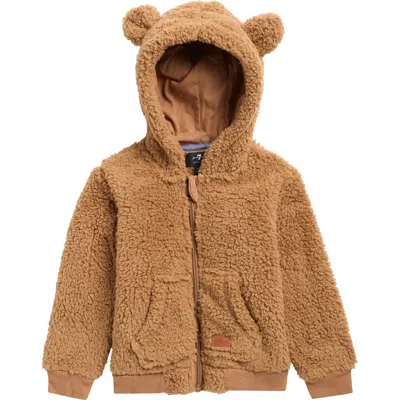 7 For All Mankind Kids'  Faux Shearling Bear Jacket In Brown