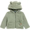 7 For All Mankind Faux Shearling Bear Jacket In Green