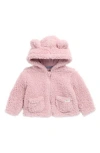 7 For All Mankind Babies'  Faux Shearling Bear Jacket In Pink