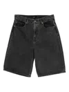 7 For All Mankind Five-pocket Denim Shorts In Black