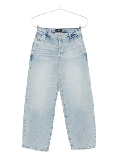 7 For All Mankind Bonnie High-waisted Twisted Jeans Clothing In Blue