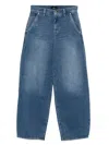 7 For All Mankind Bonnie Curvilinear Barrel Leg Jeans In Blue