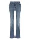 7 For All Mankind Bootcut Denim Trousers With Front And Back Pockets In Blue