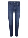 7 For All Mankind Slim Fit Denim Trousers Featuring Pockets In Blue