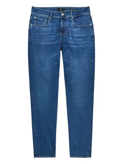 7 For All Mankind Five-pocket Jeans In Blue