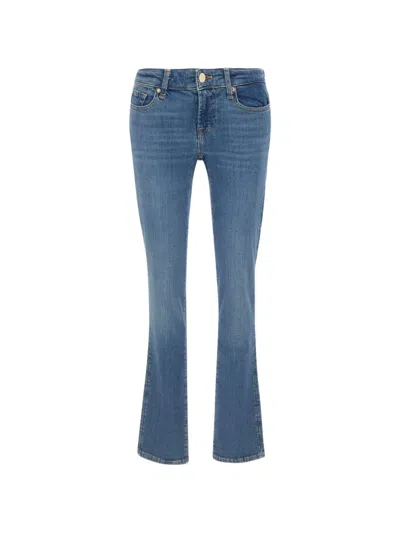 7 For All Mankind Five-pocket Low Jeans In Blue