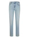 7 For All Mankind Calie Straight Leg Denim Five Pocket Trousers In Multi