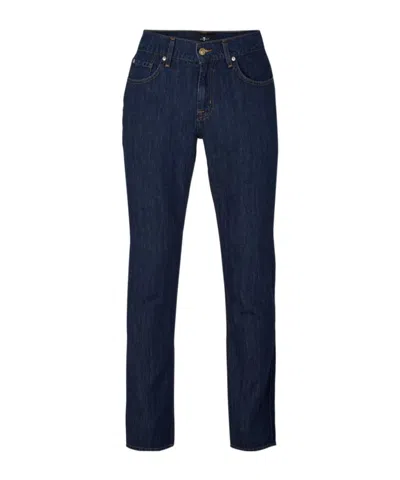 7 For All Mankind Ens Regular-fit Straight Denim Jeans Dusk Smoke In Blue