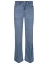 7 For All Mankind High-waisted Tencel-cotton Flared Jeans In Blue