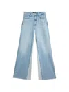 7 For All Mankind Flared Contrast Panel Jeans In Multi