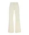 7 For All Mankind Flared Denim Trousers Belt Loops In Neutral