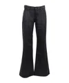 7 For All Mankind Flared Denim Trousers In Black