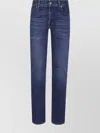 7 For All Mankind Flared Heritage Denim Trousers With Belt Loops In Blue