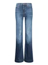 7 For All Mankind Flared High-waist Blue Jeans With Timeless Design In Blue