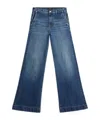 7 For All Mankind Wide-leg High-waist Jeans With Vintage Fading In Blue