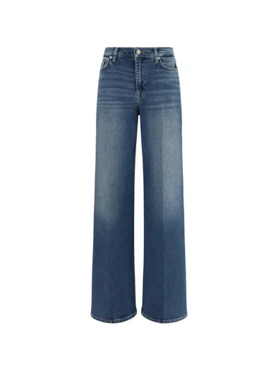 7 For All Mankind Flared Jeans In Blue