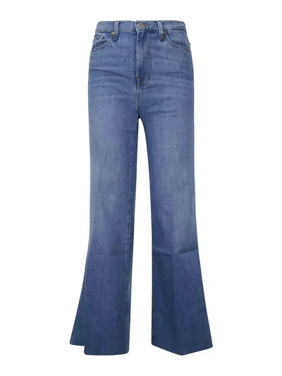 7 For All Mankind Flared Jeans In Dark Wash