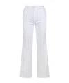 7 For All Mankind Modern Dojo Flared Jeans In White