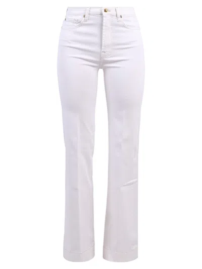 7 For All Mankind Flared Jeans In White