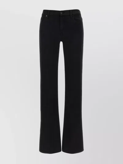7 For All Mankind Flared Jeans With Pockets And Loops In Black
