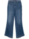 7 For All Mankind Flared Leg Denim Jeans In Blue