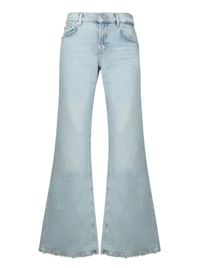 7 FOR ALL MANKIND 7 FOR ALL MANKIND FLARED LIGHT WASH DENIM JEANS