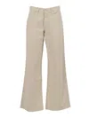 7 For All Mankind Flared Twill Jeans With Classic Five-pocket Design In Nude