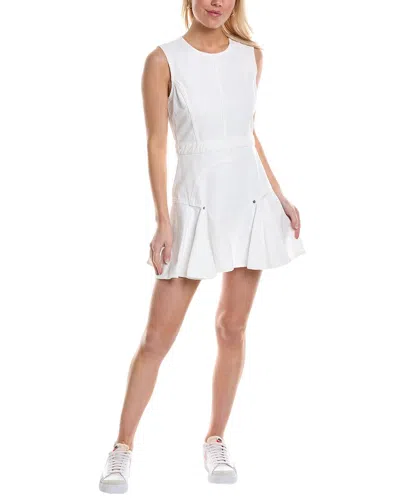 7 For All Mankind Flounce Mini Dress In White