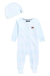 7 For All Mankind Babies'  Footie & Cap Set In Blue