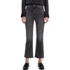 7 For All Mankind Frayed High Waist Slim Kick Flare Jeans In Silent Night