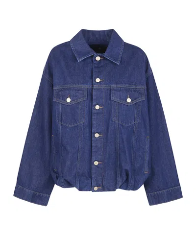 7 For All Mankind 'gathered' Jacket Indigo Soul In Blue