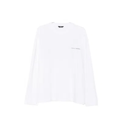 7 For All Mankind Graphic-print Long-sleeve T-shirt In White