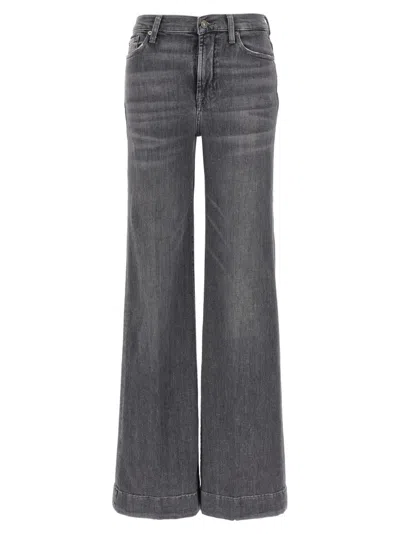 7 FOR ALL MANKIND GREY MODERN DOJO JEANS