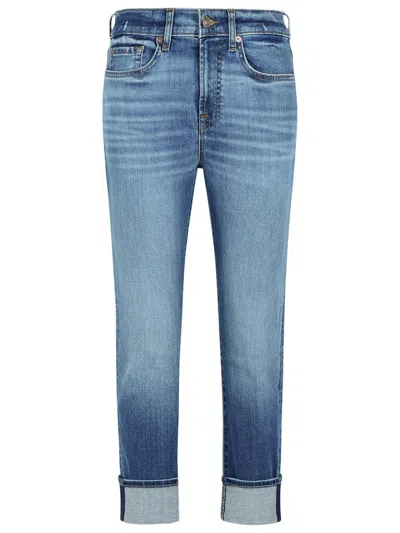 7 FOR ALL MANKIND 7 FOR ALL MANKIND 'GROOVY' BLUE DENIM JEANS