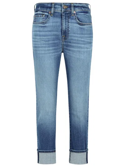 7 FOR ALL MANKIND 7 FOR ALL MANKIND 'GROOVY' BLUE DENIM JEANS