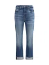 7 For All Mankind Skinny Groovy Jeans In Navy