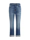 7 For All Mankind Skinny Groovy Jeans In Navy