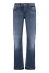 7 For All Mankind Guideline Straight Leg Jeans In Navy