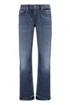 7 For All Mankind Guideline Straight Leg Jeans In Navy