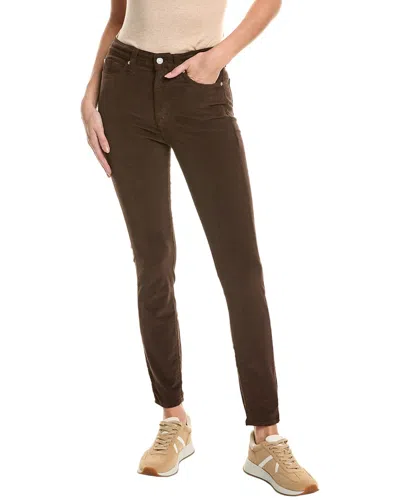 7 For All Mankind Gwenevere Hot Fudge High-rise Corduroy Jean In Brown