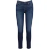 7 For All Mankind Gwenevere Womens Solid Denim Ankle Jeans In Blue