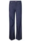 7 For All Mankind Straight-leg Jeans With Slightly Flared Hem In Blue